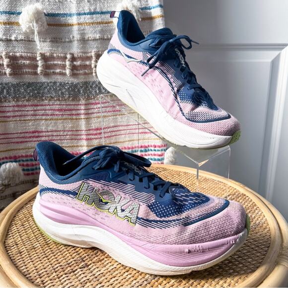 Hoka One One Skyflow Midnight Pink Twilight Road Running Sneakers Women’s 11 - Picture 1 of 9